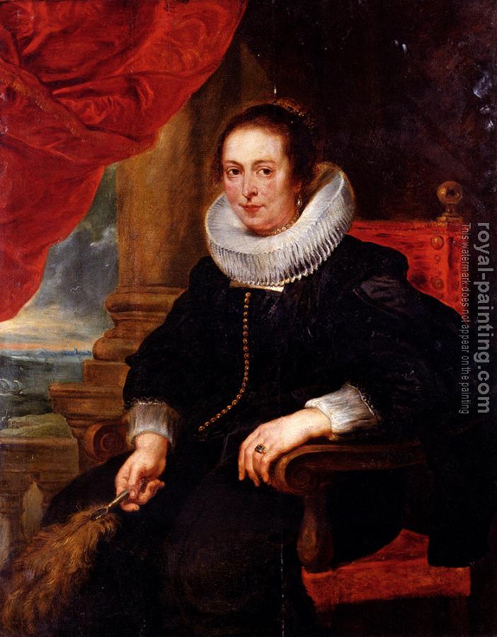 Peter Paul Rubens : Portrait Of A Woman, Probably His Wife